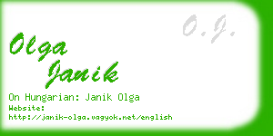 olga janik business card